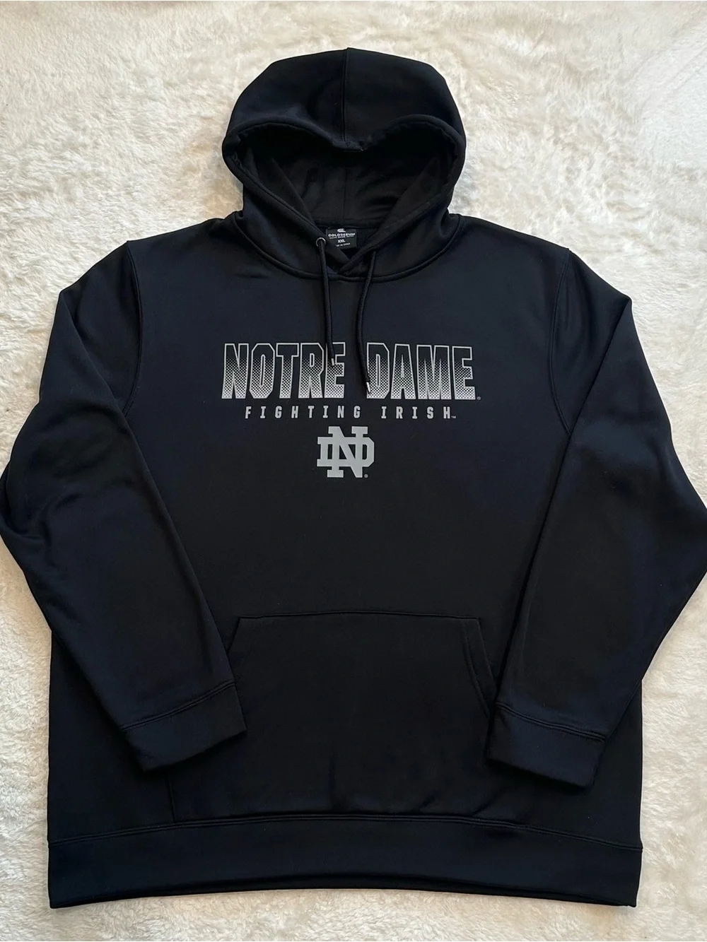 Colosseum Notre Dame Fighting Irish Blackout Hoodie Mens XXL 2XL Graphic